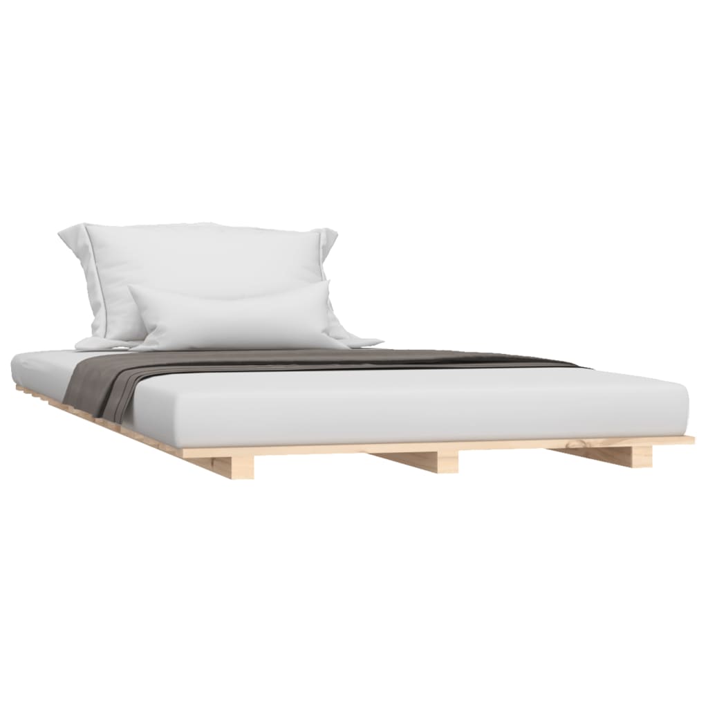 Cadre de lit sans matelas 90x200 cm bois de pin massif - XIOS