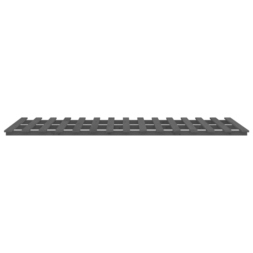 Cadre de lit sans matelas gris 90x200 cm bois de pin massif - XIOS