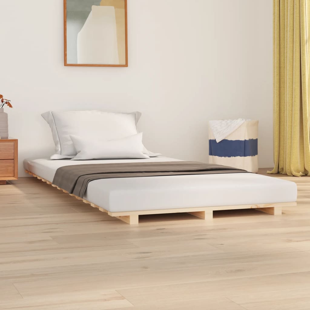 Cadre de lit sans matelas 100x200 cm bois massif de pin - XIOS