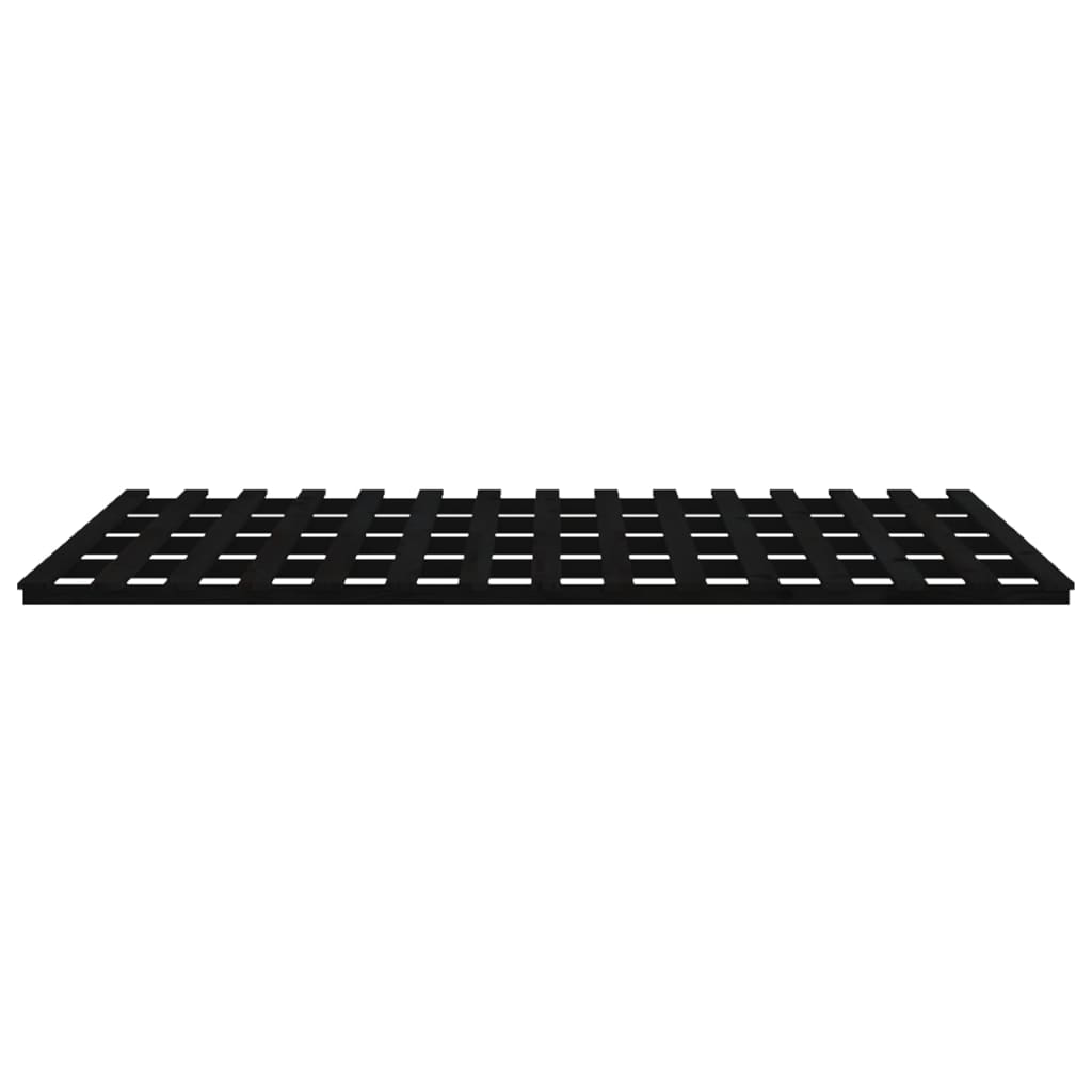 Cadre de lit sans matelas noir 200x200 cm bois massif de pin - XIOS