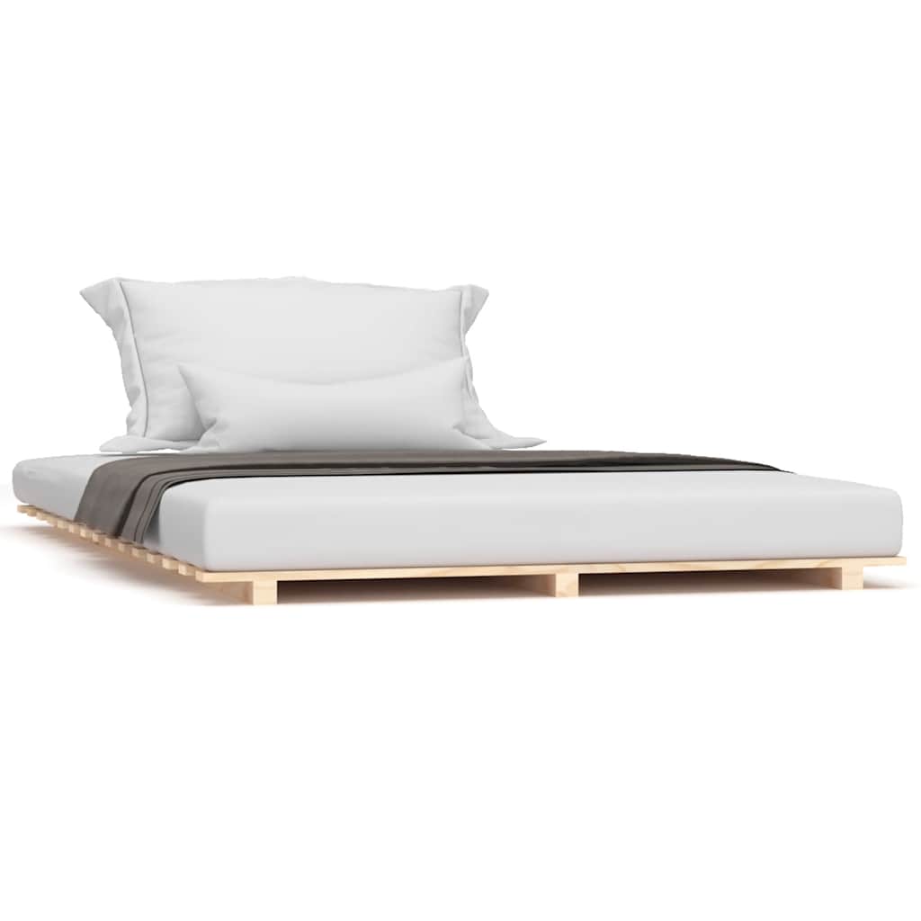 Cadre de lit sans matelas 150x200 cm bois de pin massif - XIOS