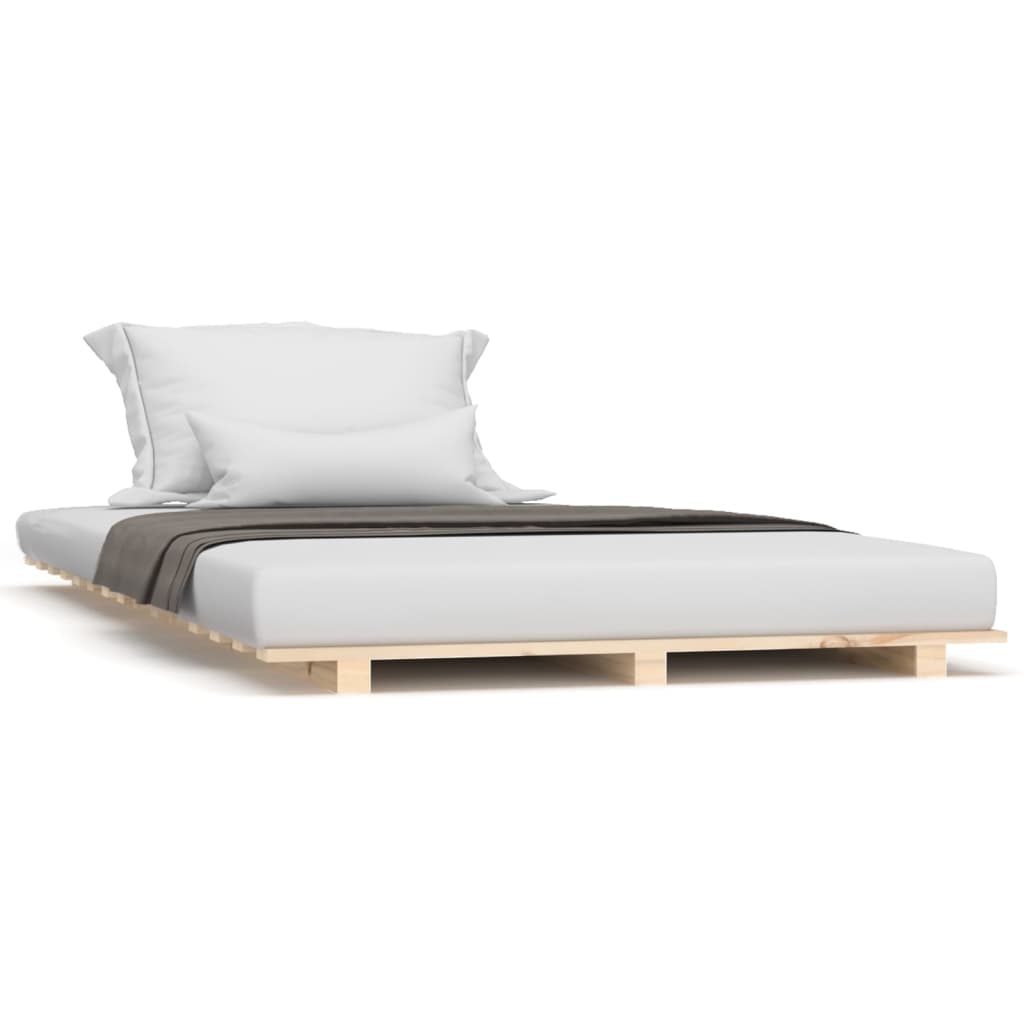 Cadre de lit sans matelas 90x190 cm bois de pin massif - XIOS