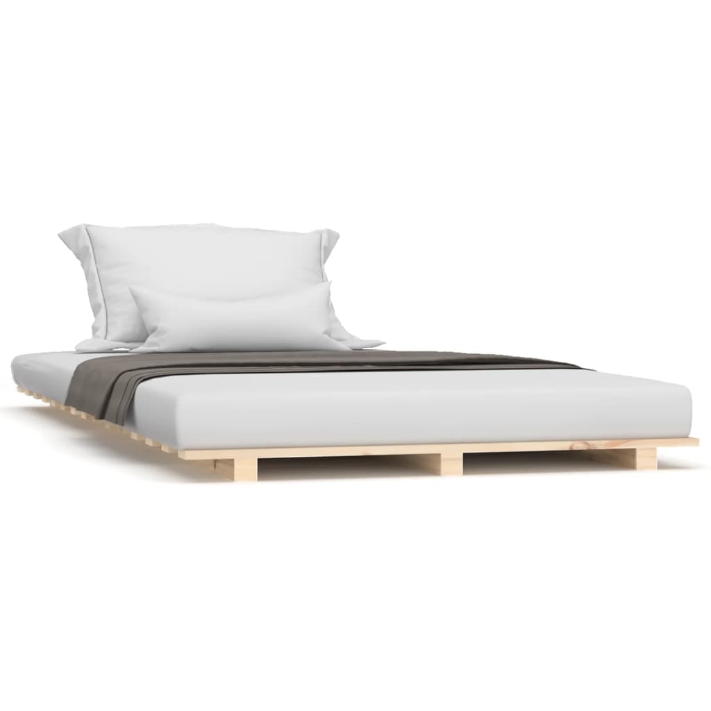 Cadre de lit sans matelas 75x190 cm bois de pin massif - XIOS
