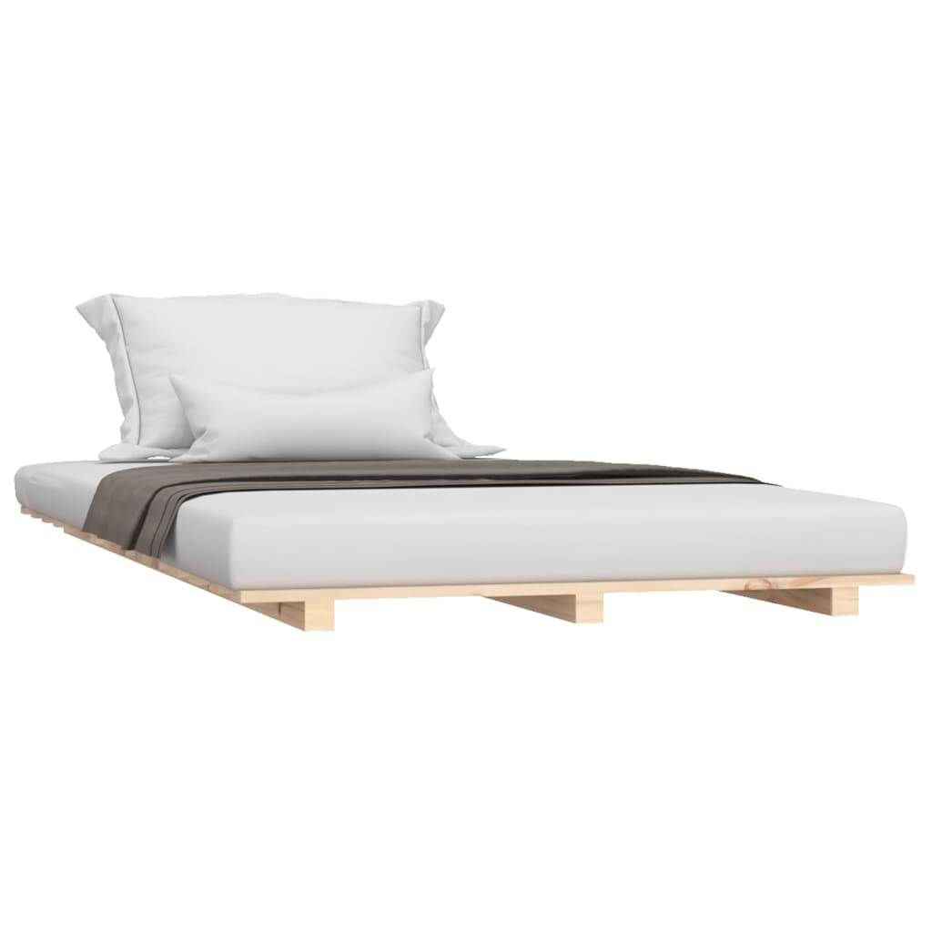Cadre de lit sans matelas 75x190 cm bois de pin massif - XIOS