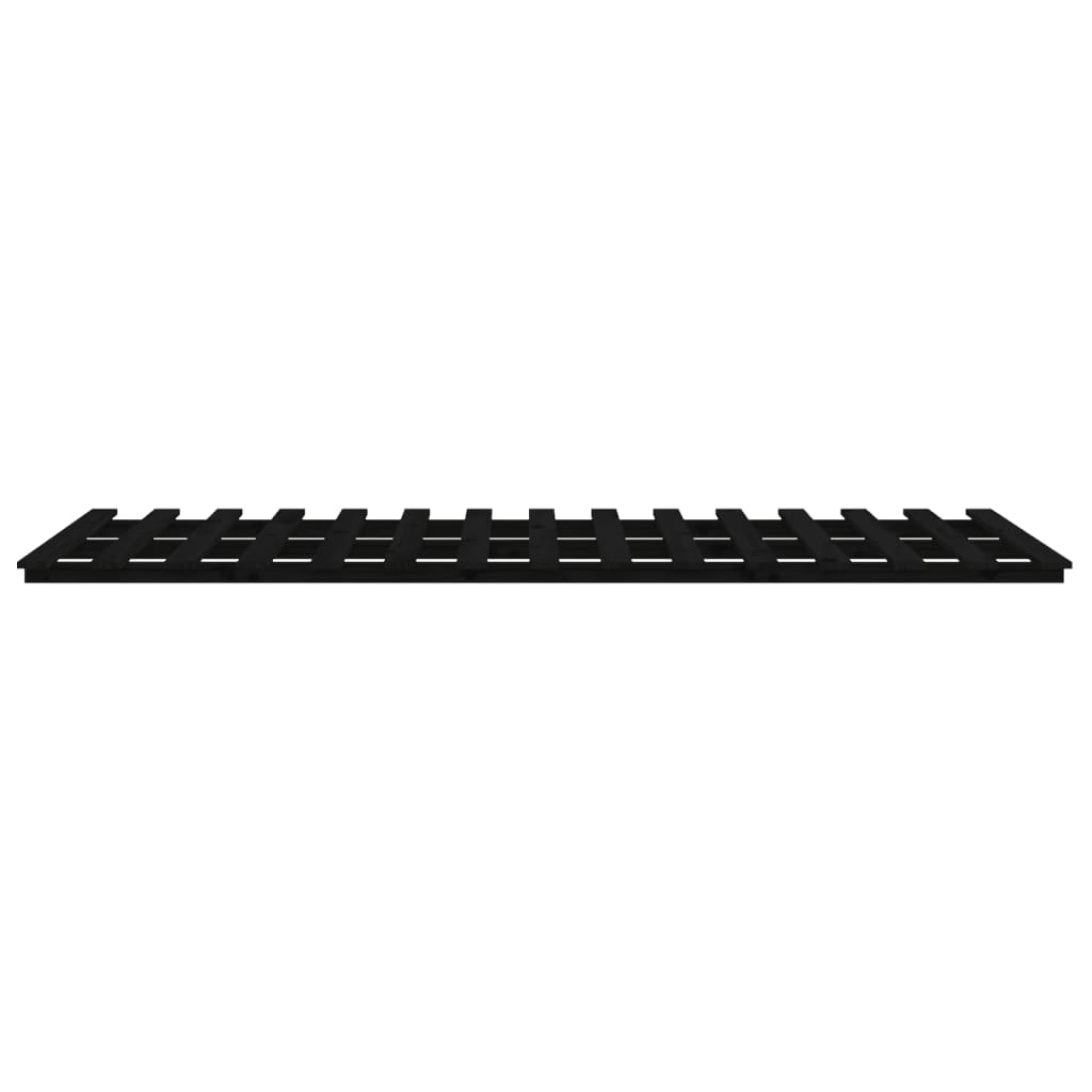 Cadre de lit sans matelas noir 75x190 cm bois de pin massif - XIOS