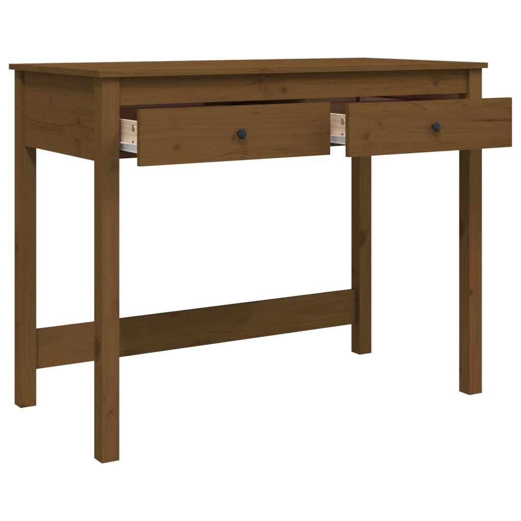 Bureau avec tiroirs Marron miel 100x50x78 cm Bois massif de pin - XIOS