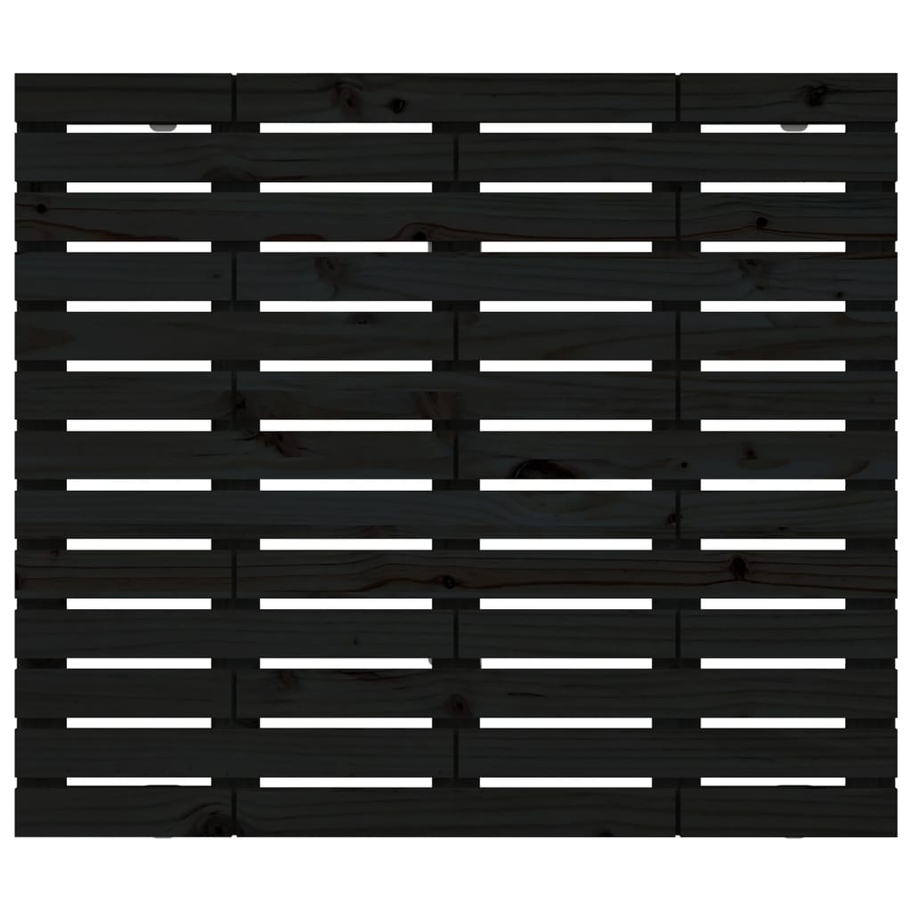 Tête de lit murale Noir 106x3x91,5 cm Bois massif de pin - XIOS