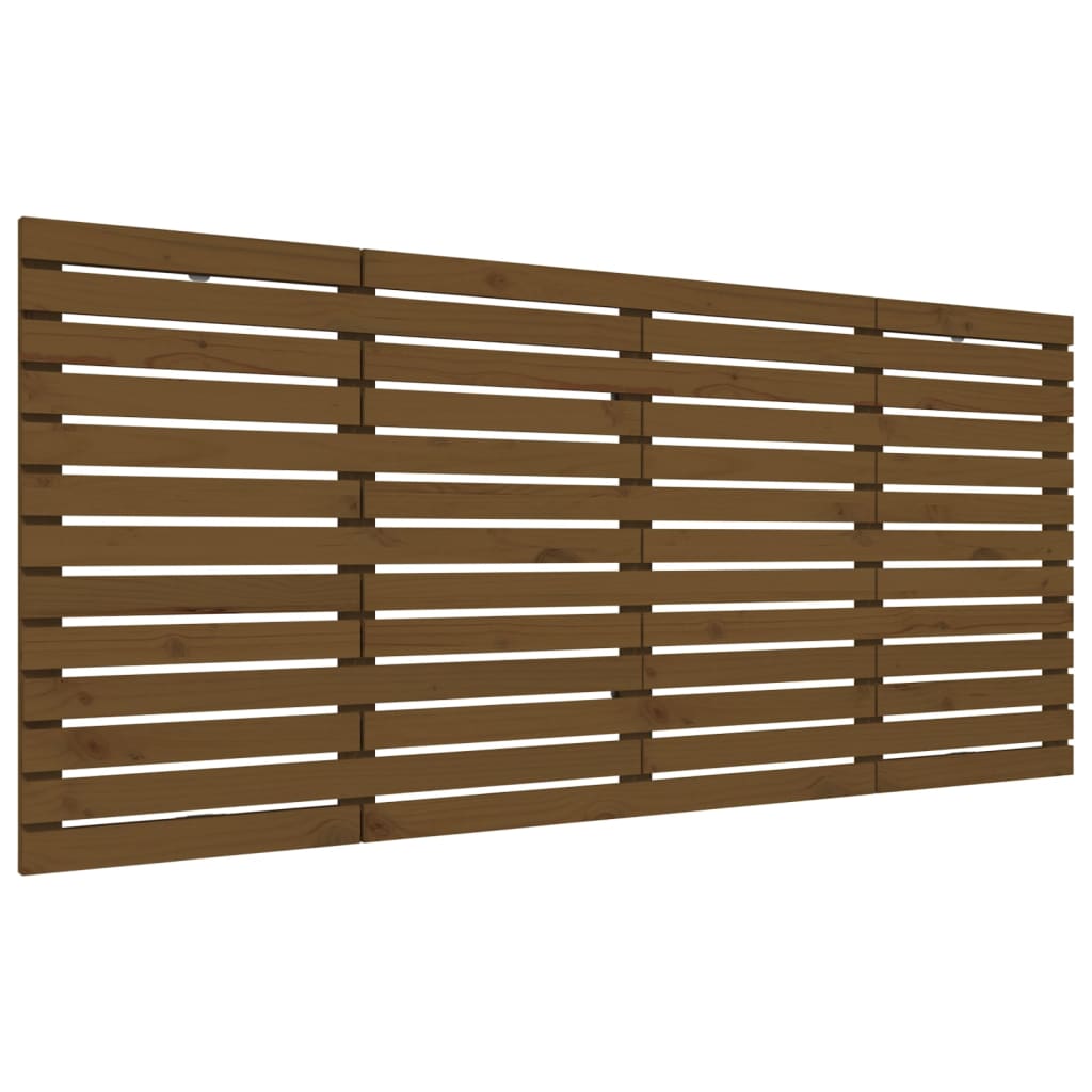 Tête de lit murale Marron miel 206x3x91,5 cm Bois massif de pin - XIOS
