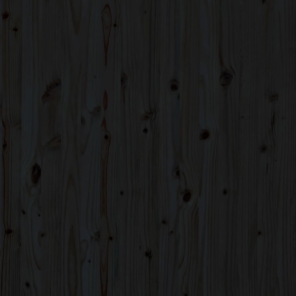 Tête de lit murale Noir 96x3x91,5 cm Bois massif de pin - XIOS