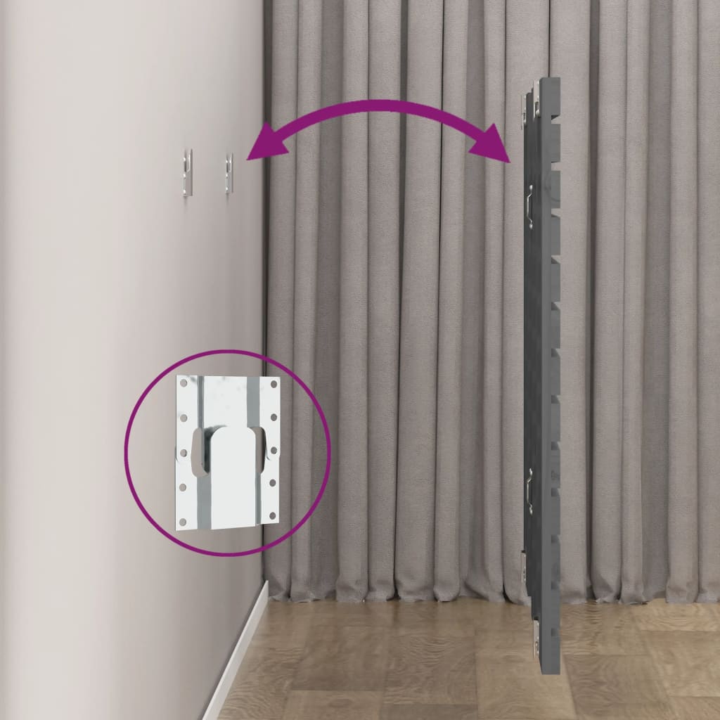 Tête de lit murale Gris 166x3x91,5 cm Bois massif de pin - XIOS