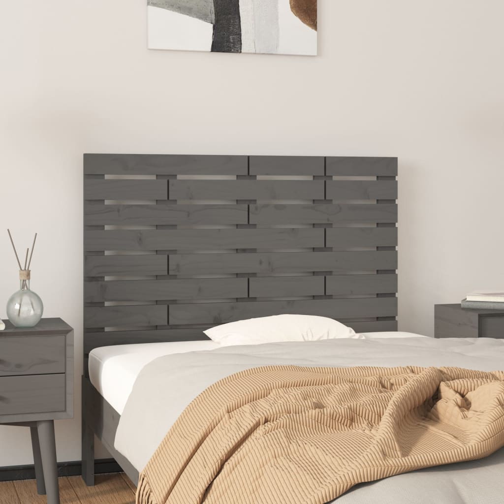 Tête de lit murale Gris 106x3x63 cm Bois massif de pin - XIOS