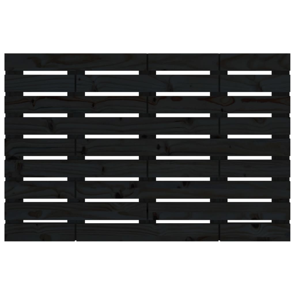 Tête de lit murale Noir 106x3x63 cm Bois massif de pin - XIOS