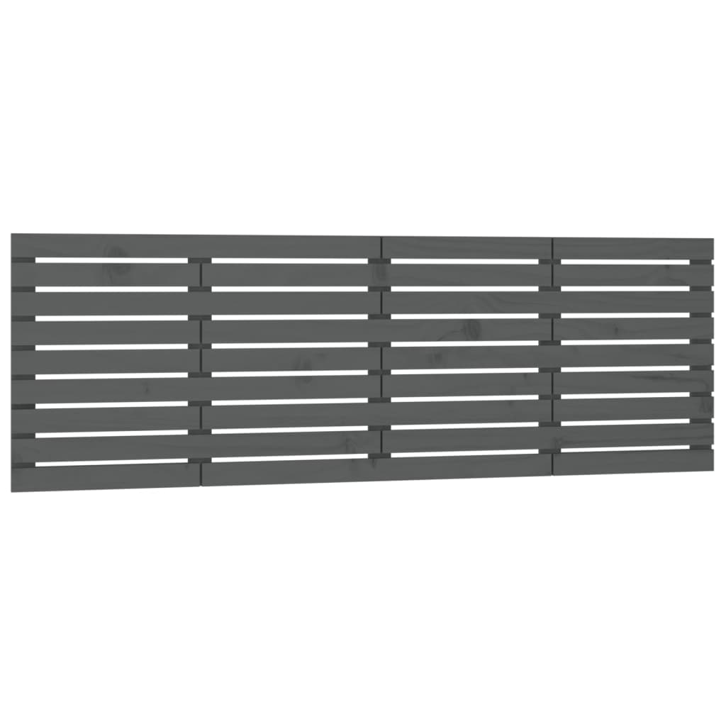Tête de lit murale Gris 206x3x63 cm Bois massif de pin - XIOS