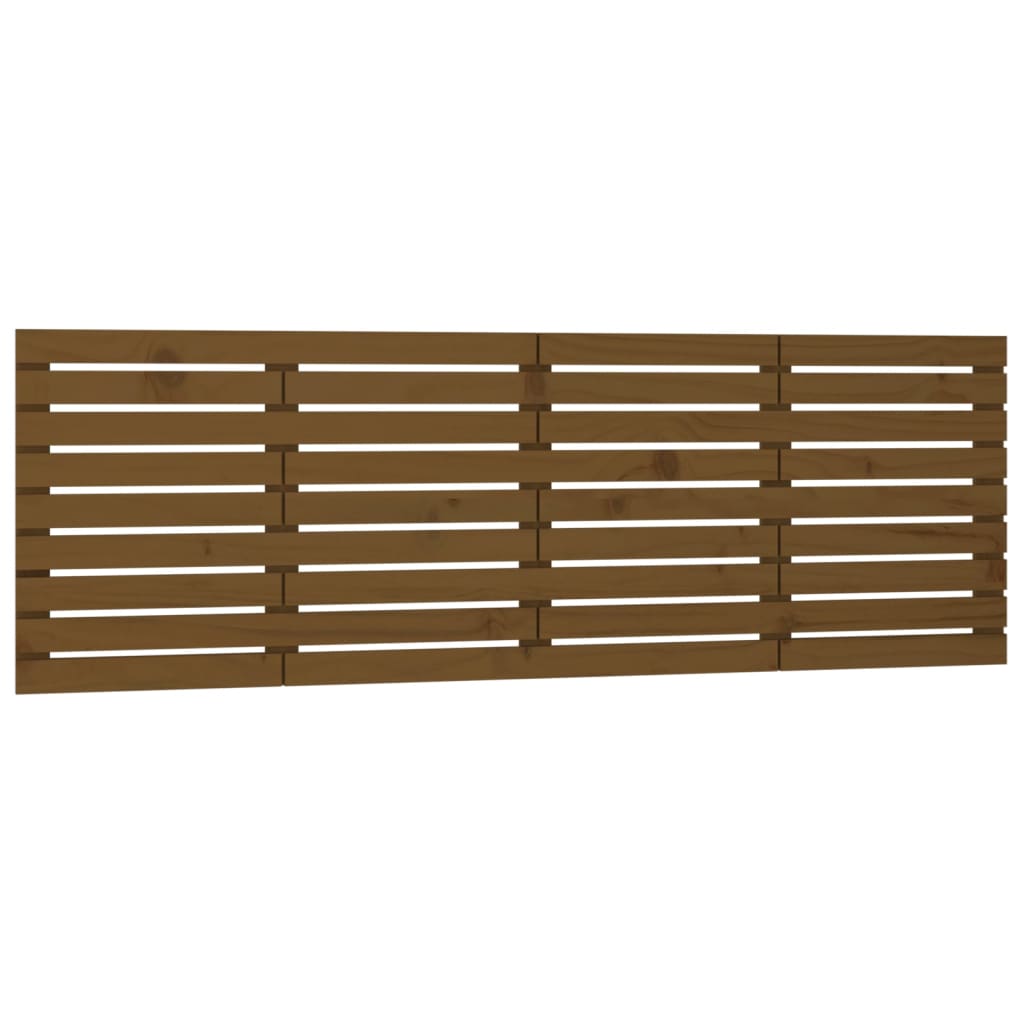 Tête de lit murale Marron miel 206x3x63 cm Bois massif de pin - XIOS