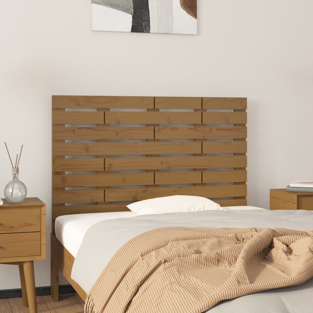 Tête de lit murale Marron miel 96x3x63 cm Bois massif de pin - XIOS