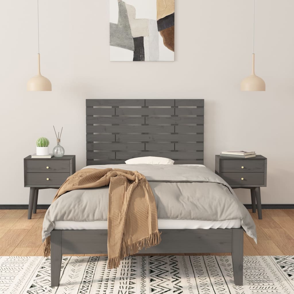 Tête de lit murale Gris 81x3x63 cm Bois massif de pin - XIOS