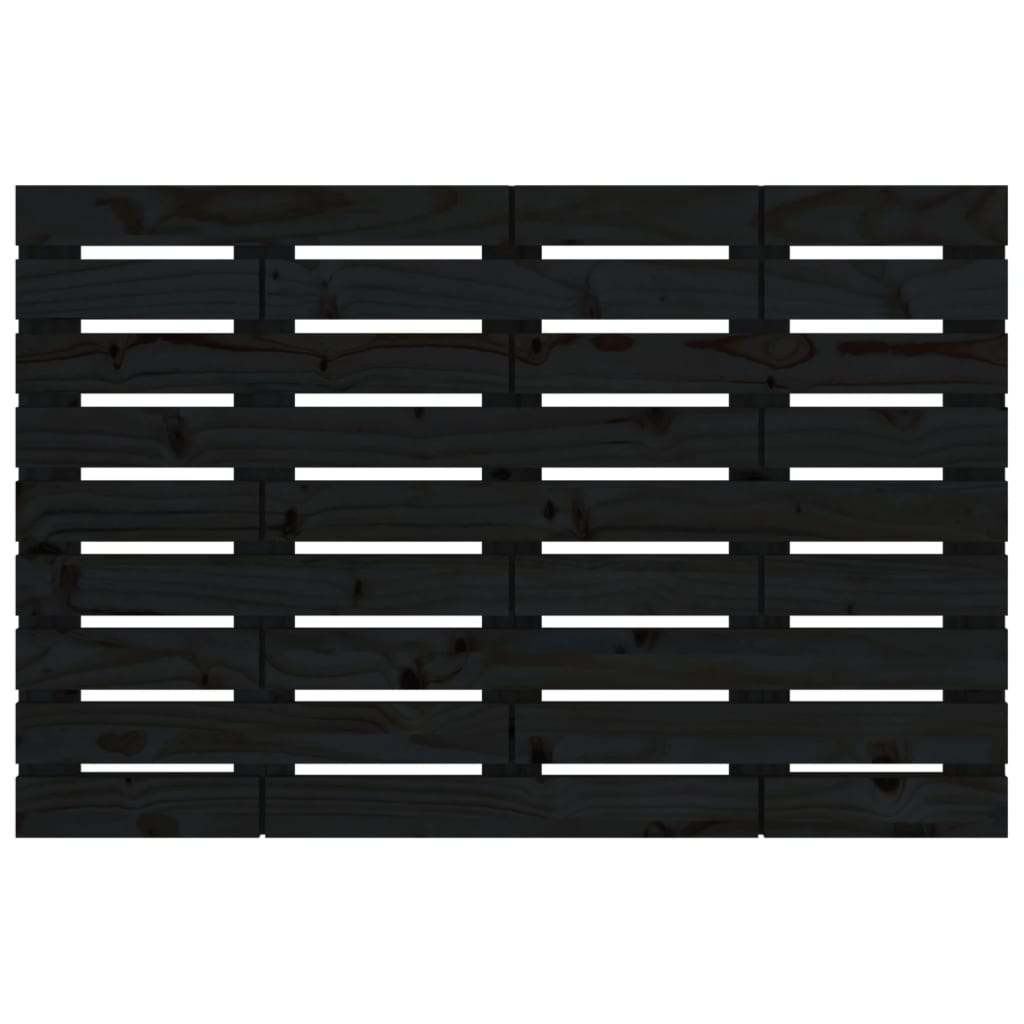 Tête de lit murale Noir 81x3x63 cm Bois massif de pin - XIOS