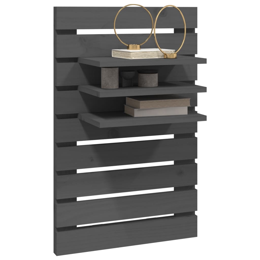 Étagères de chevet murales 2 pcs Gris Bois de pin massif - XIOS