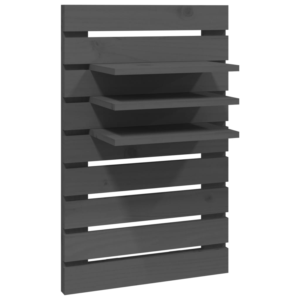 Étagères de chevet murales 2 pcs Gris Bois de pin massif - XIOS