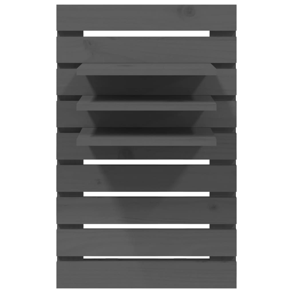 Étagères de chevet murales 2 pcs Gris Bois de pin massif - XIOS