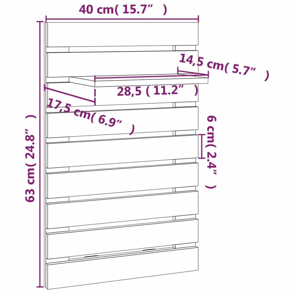 Étagères de chevet murales 2 pcs Blanc Bois de pin massif - XIOS