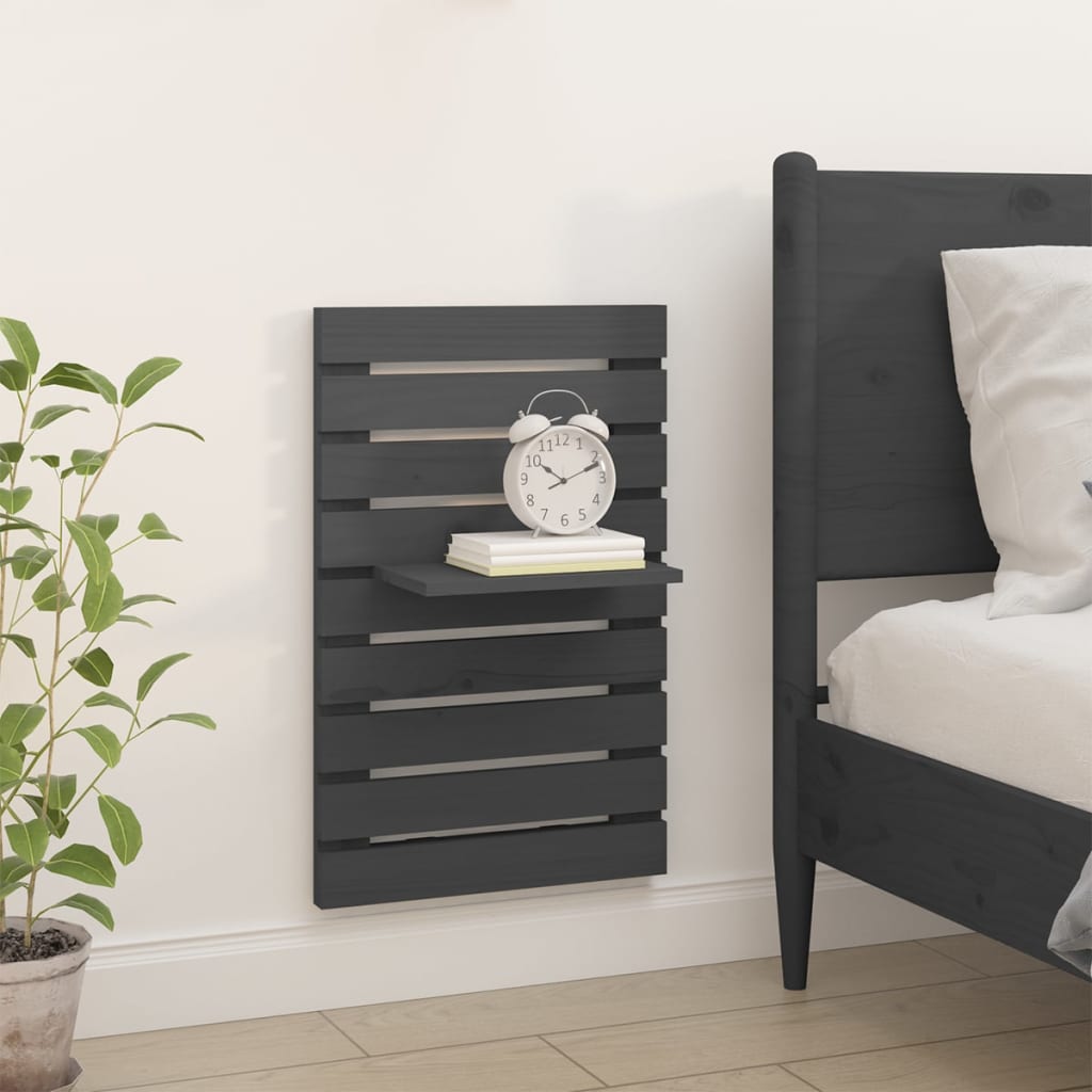 Étagères de chevet murales 2 pcs Gris Bois de pin massif - XIOS