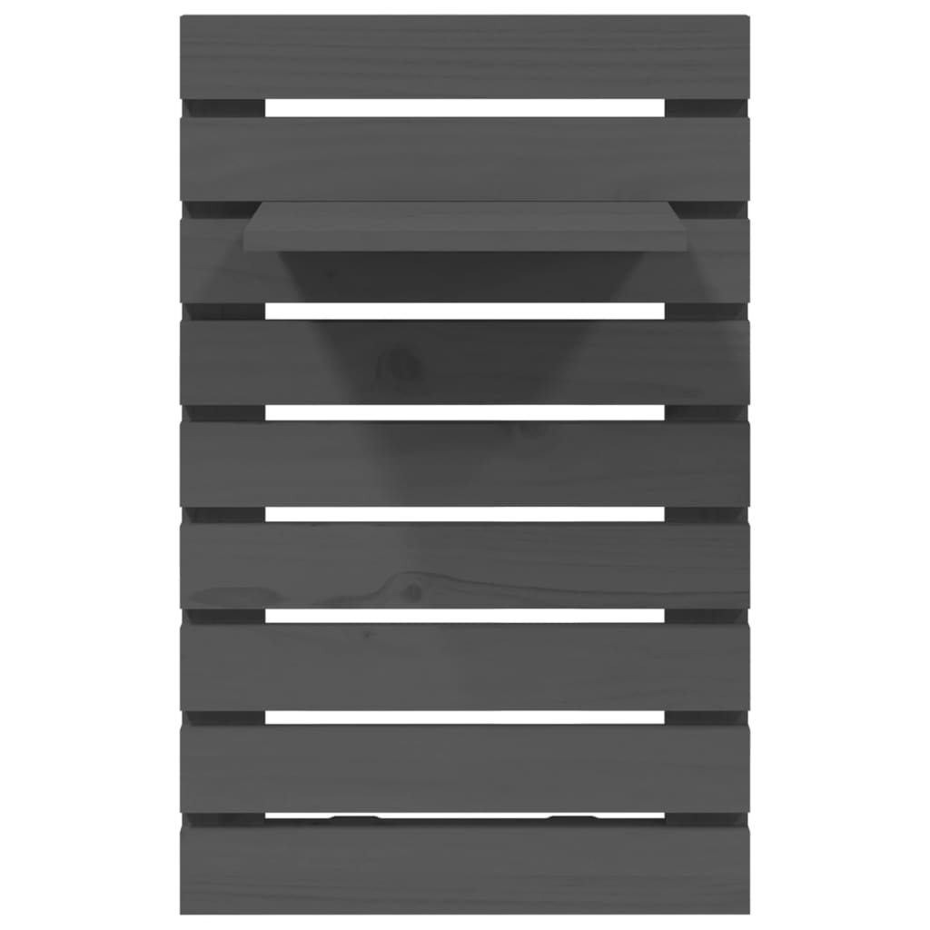 Étagères de chevet murales 2 pcs Gris Bois de pin massif - XIOS