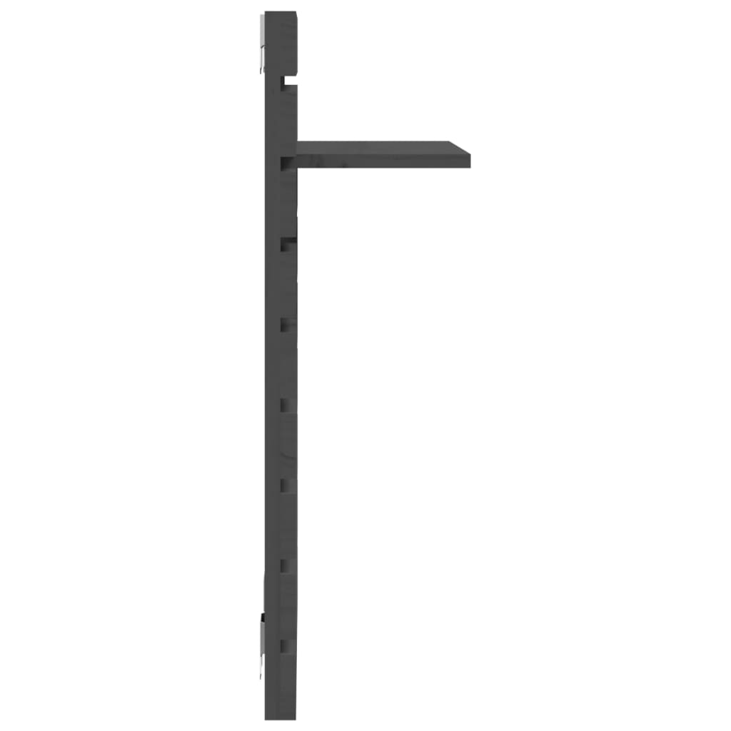 Étagères de chevet murales 2 pcs Gris Bois de pin massif - XIOS