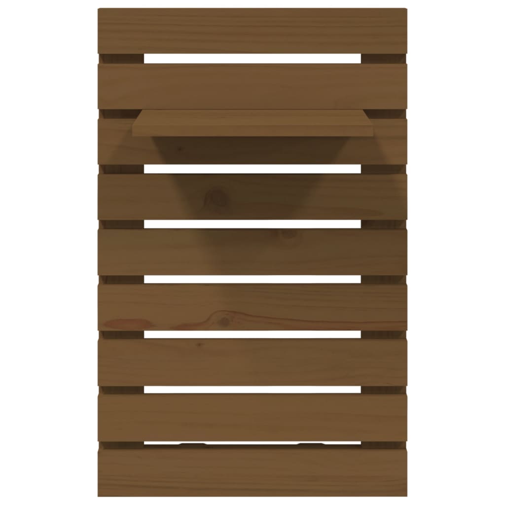 Étagères de chevet murales 2 pcs Marron miel Bois de pin massif - XIOS