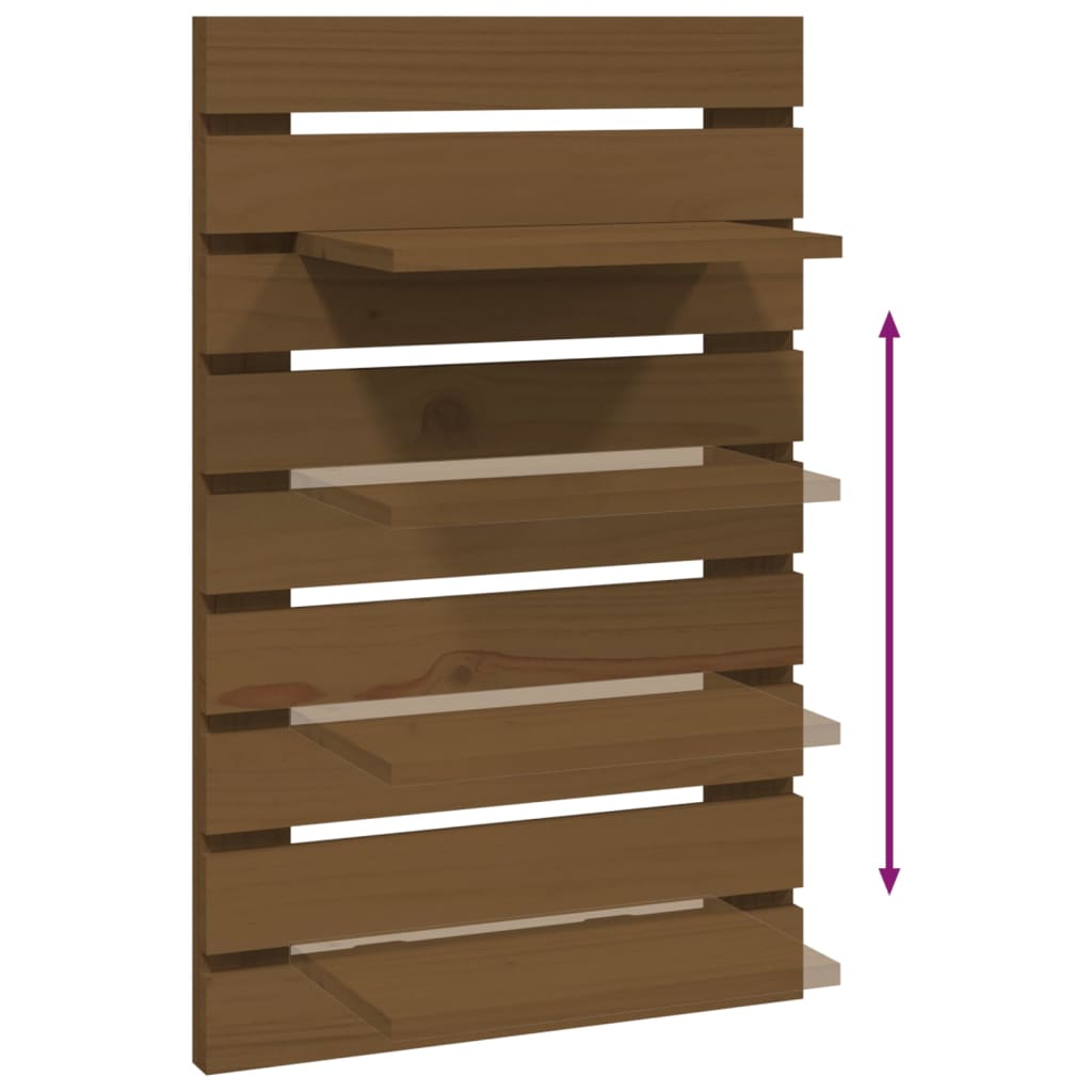 Étagères de chevet murales 2 pcs Marron miel Bois de pin massif - XIOS