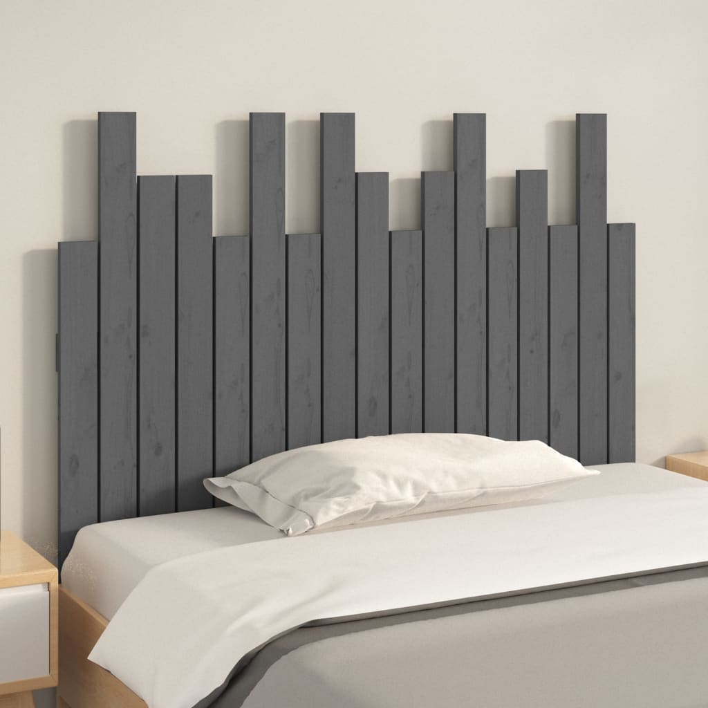 Tête de lit murale Gris 108x3x80 cm Bois massif de pin - XIOS