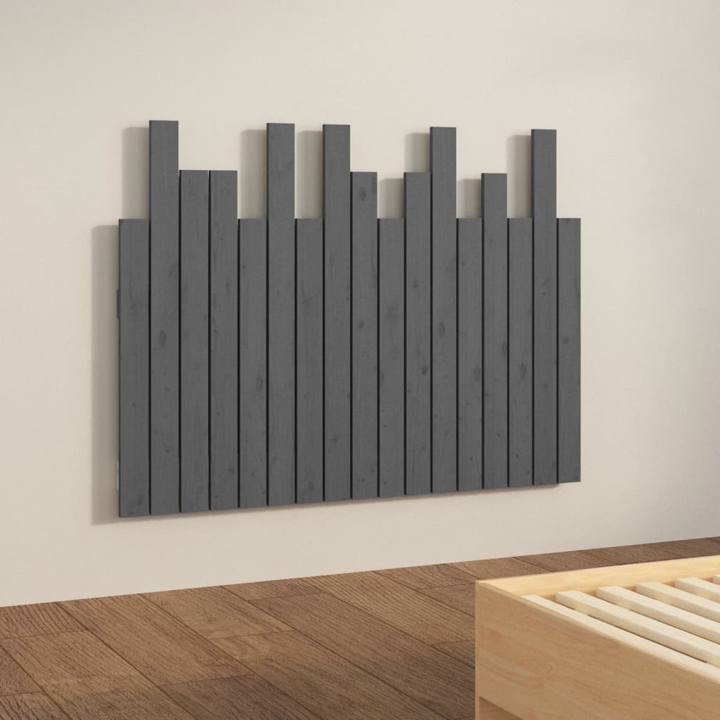 Tête de lit murale Gris 108x3x80 cm Bois massif de pin - XIOS