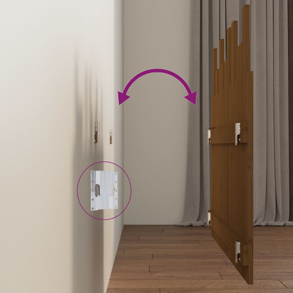 Tête de lit murale Marron miel 108x3x80 cm Bois massif de pin - XIOS