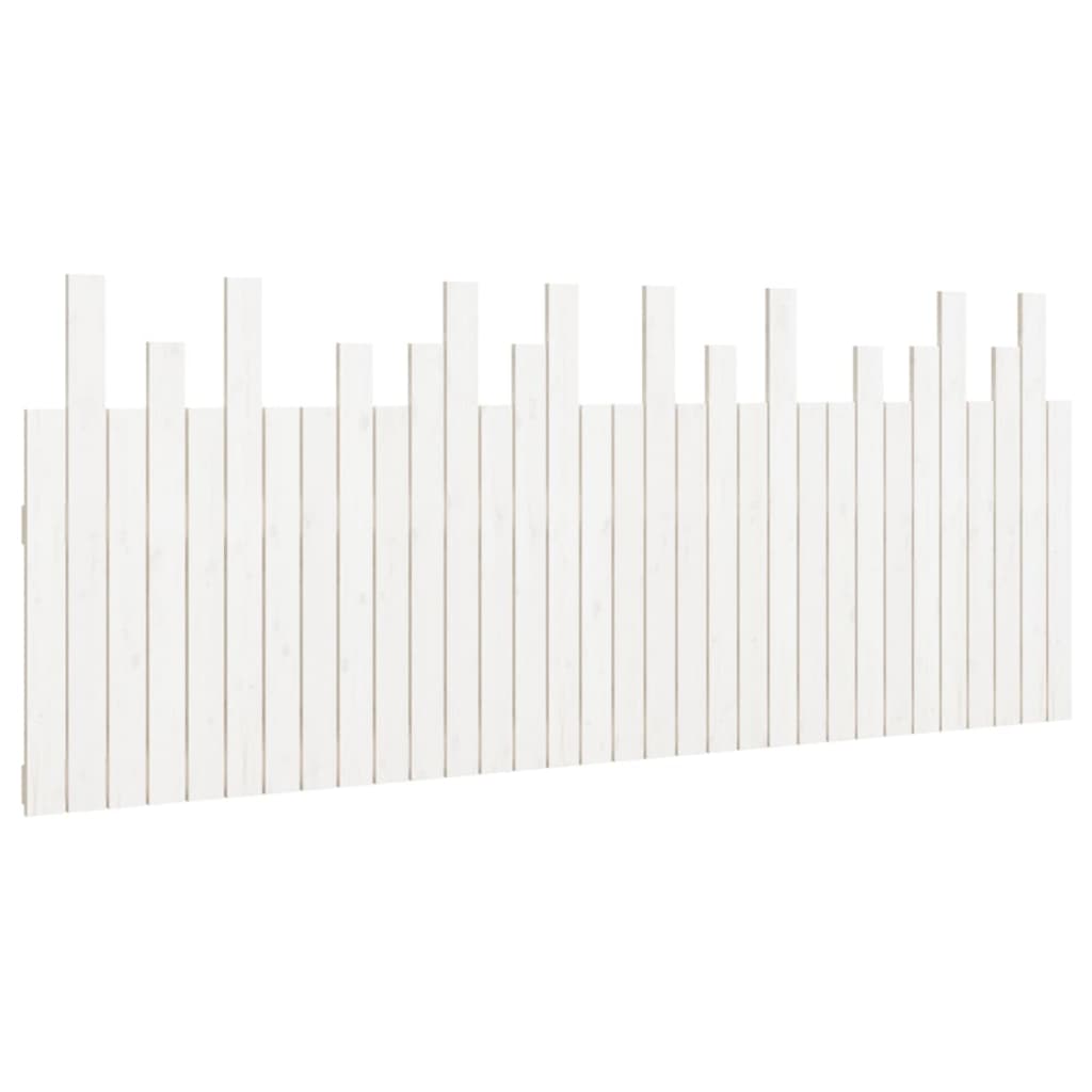 Tête de lit murale Blanc 204x3x80 cm Bois massif de pin - XIOS