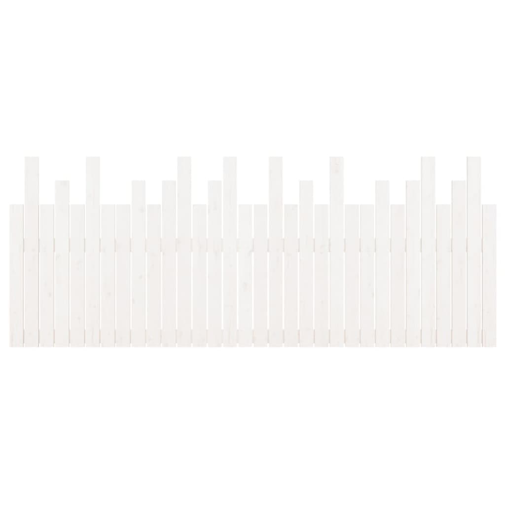 Tête de lit murale Blanc 204x3x80 cm Bois massif de pin - XIOS