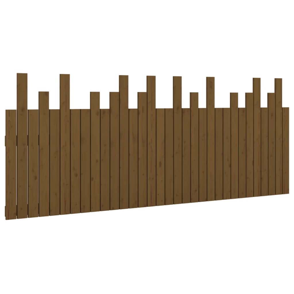 Tête de lit murale Marron miel 204x3x80 cm Bois massif de pin - XIOS