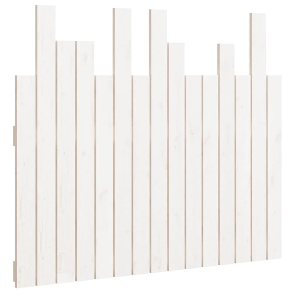 Tête de lit murale Blanc 95,5x3x80 cm Bois massif de pin - XIOS