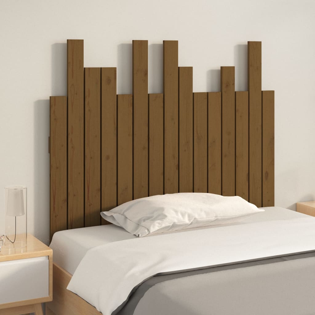 Tête de lit murale Marron miel 95,5x3x80 cm Bois massif de pin - XIOS