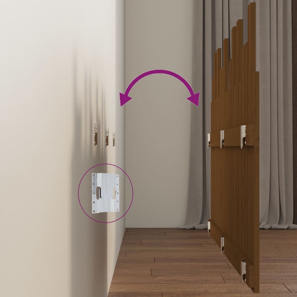 Tête de lit murale Marron miel 127,5x3x80 cm Bois massif de pin - XIOS