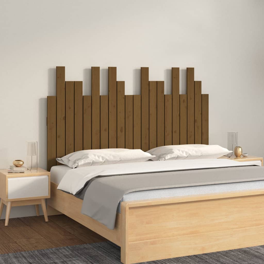 Tête de lit murale Marron miel 127,5x3x80 cm Bois massif de pin - XIOS