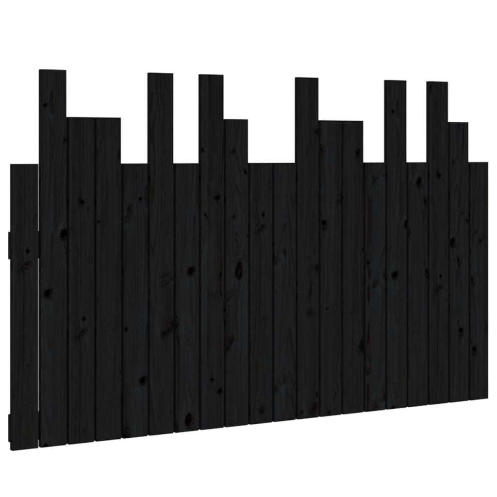 Tête de lit murale Noir 127,5x3x80 cm Bois massif de pin - XIOS
