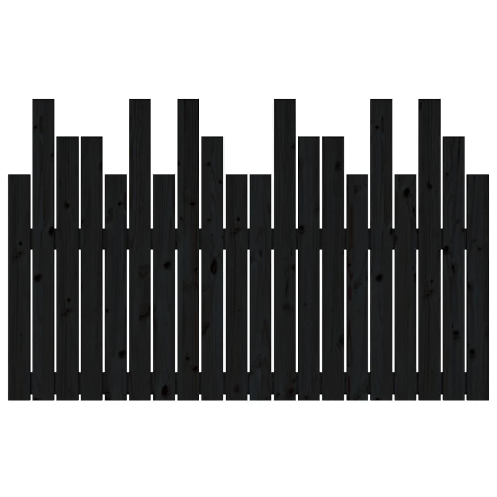 Tête de lit murale Noir 127,5x3x80 cm Bois massif de pin - XIOS
