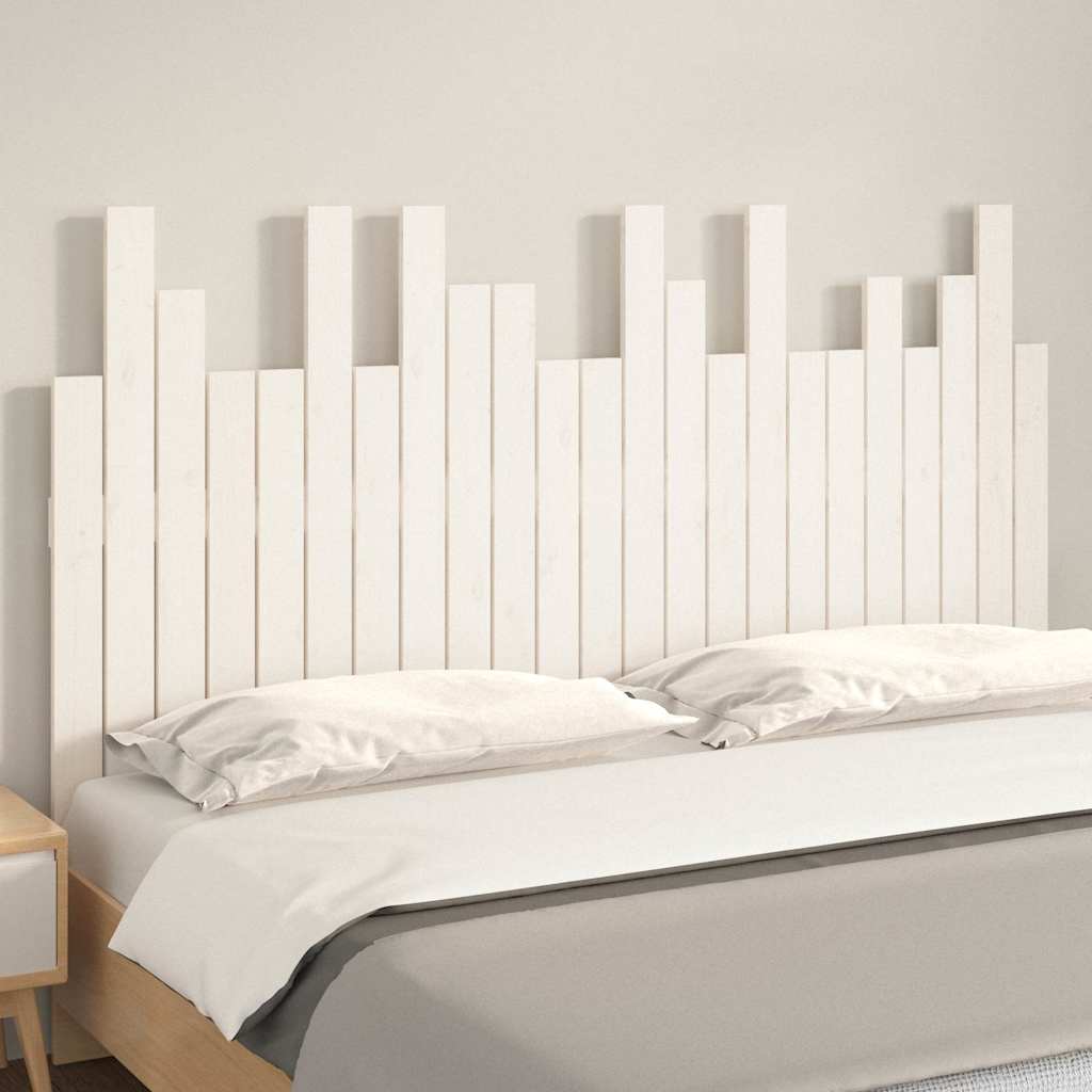 Tête de lit murale Blanc 146,5x3x80 cm Bois massif de pin - XIOS