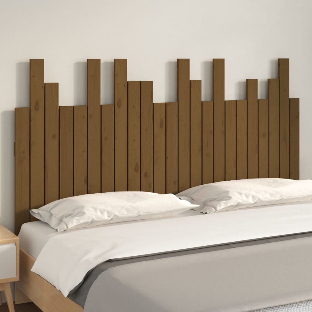 Tête de lit murale Marron miel 146,5x3x80 cm Bois massif de pin - XIOS
