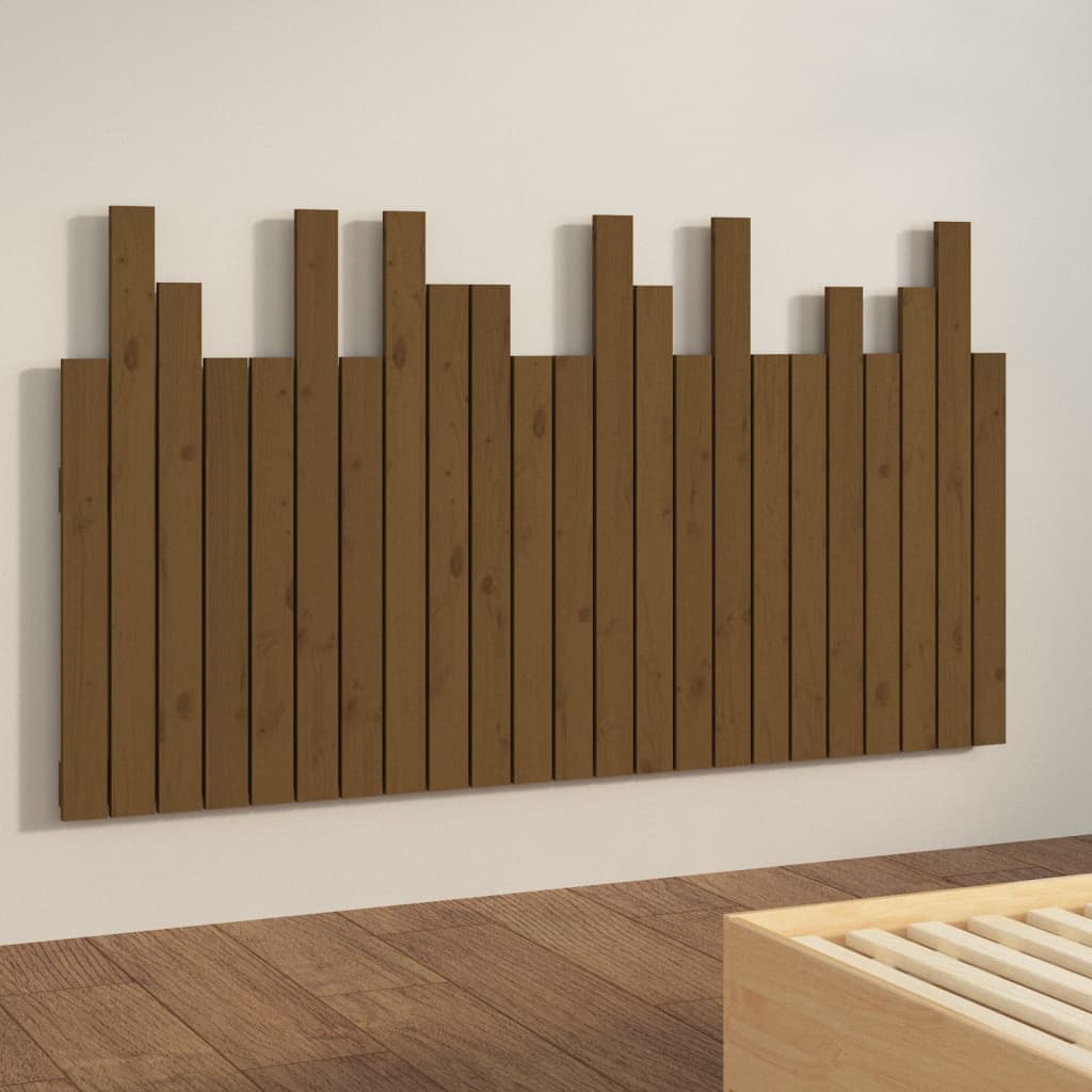 Tête de lit murale Marron miel 146,5x3x80 cm Bois massif de pin - XIOS