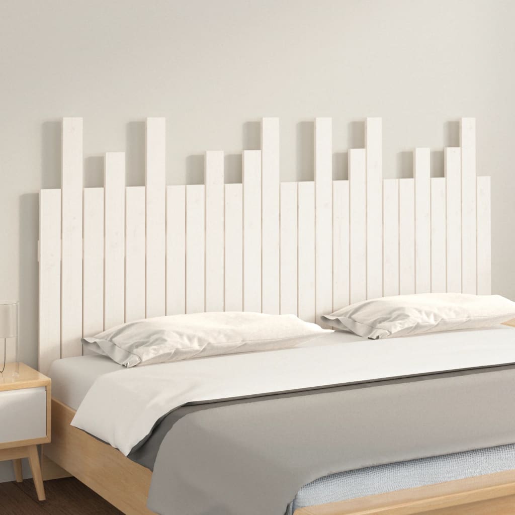 Tête de lit murale Blanc 159,5x3x80 cm Bois massif de pin - XIOS