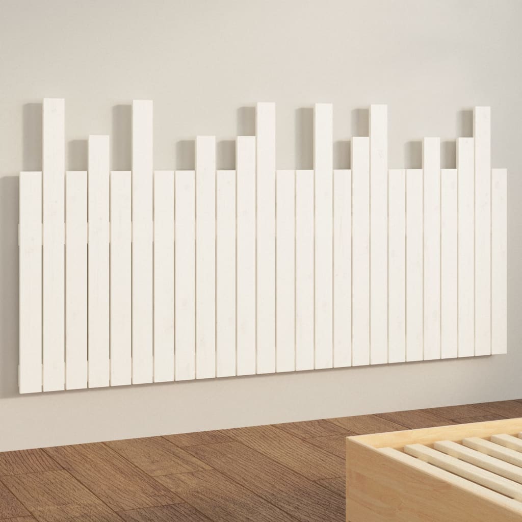 Tête de lit murale Blanc 159,5x3x80 cm Bois massif de pin - XIOS