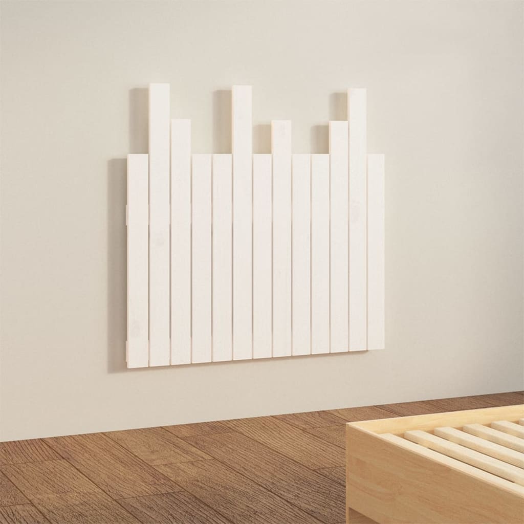 Tête de lit murale Blanc 82,5x3x80 cm Bois massif de pin - XIOS