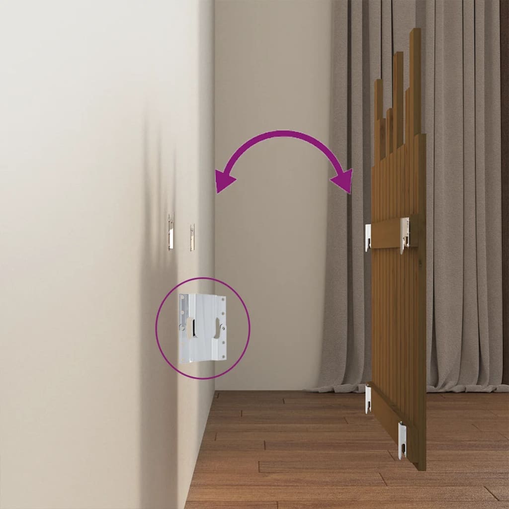 Tête de lit murale Marron miel 82,5x3x80 cm Bois massif de pin - XIOS