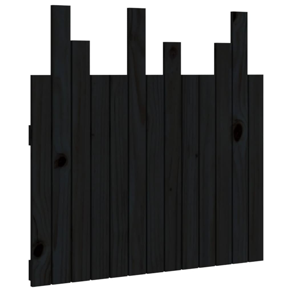 Tête de lit murale Noir 82,5x3x80 cm Bois massif de pin - XIOS